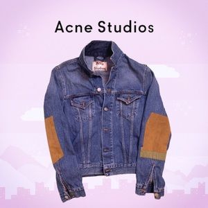 Acne Studios Denim Jacket w Leather Patches